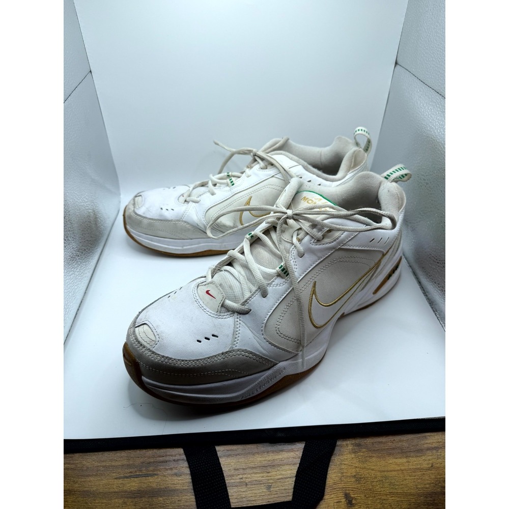 Nike Air Monarch IV 415445-103 Men 15 Sneaker White Green Workout Training Shoes